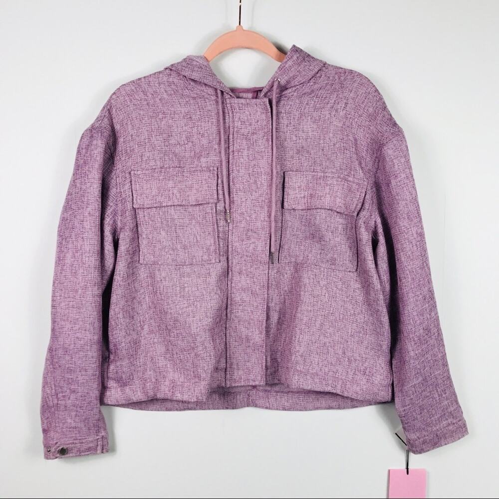 AVEC LES FILLES Lightweight Jacket Hoodie Purple